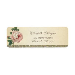 Élégante Glitterie élégante, Étiquette de adresse