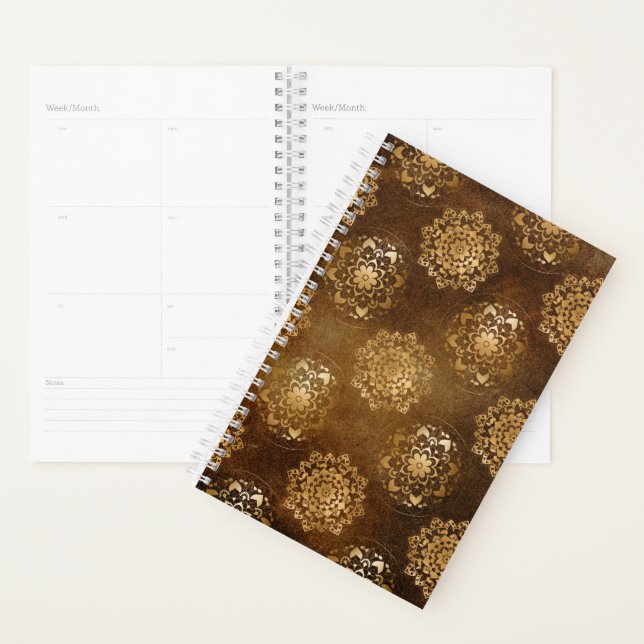 Elégante Gold Foil et Black Indian Mandala (Devant avec enveloppe)