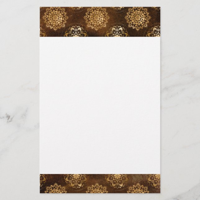 Elégante Gold Foil et Black Indian Mandala (Devant)