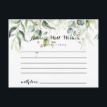 Elégante Gold Green Mariage carte conseil<br><div class="desc">Cette élégante carte de conseil mariage de verdure dorée est parfaite pour une mariage moderne. Le design se compose d'or dessiné à la main et de feuilles d'eucalyptus verts botaniques, inspirant la beauté artistique. Ces cartes sont parfaites pour un mariage, une douche nuptiale, un baby shower, une fête de remise...</div>