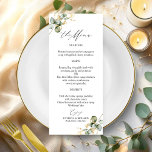 Elégante Gold Greenery Carte de menu Mariage<br><div class="desc">Préparez-vous à vous embarquer dans un voyage magique d'amour avec notre suite mariage époustouflante, conçue spécialement pour les amoureux de la nature ! Cette collection fabuleuse est l'ajout ultime à votre fête de jardin rêvée ou à la célébration enchanteresse sur le thème de la nature. Il comprend tout ce dont...</div>