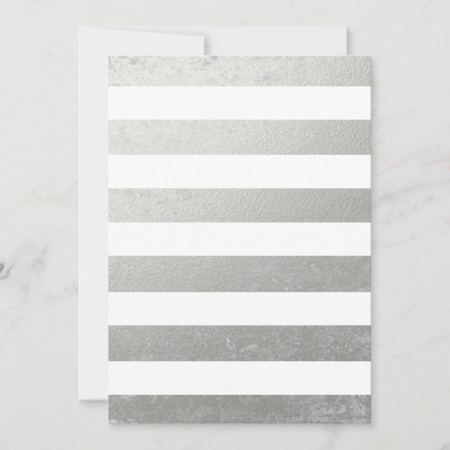 Élégante Grille Blanche Argent Imprimée (Devant)