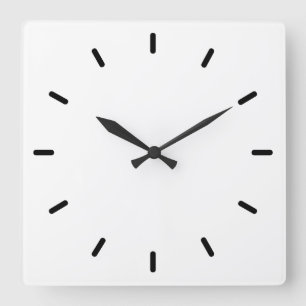 Élégante horloge murale acrylique - Carré 10,75 po