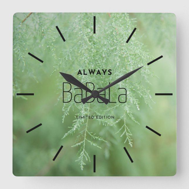 Élégante horloge murale acrylique personnalisée (Recto)