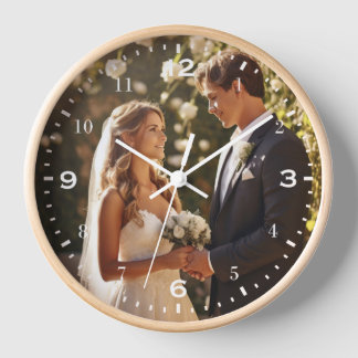 Élégante horloge murale de mariage