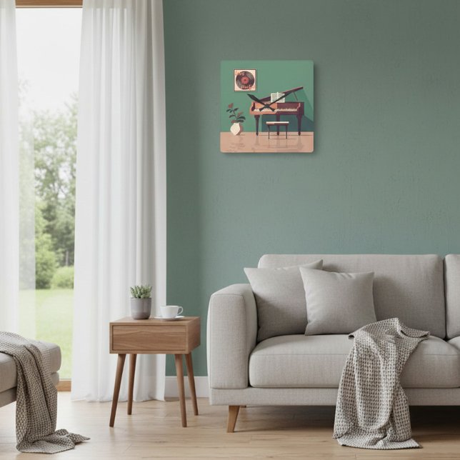 Élégante horloge murale de musique (Créateur téléchargé)