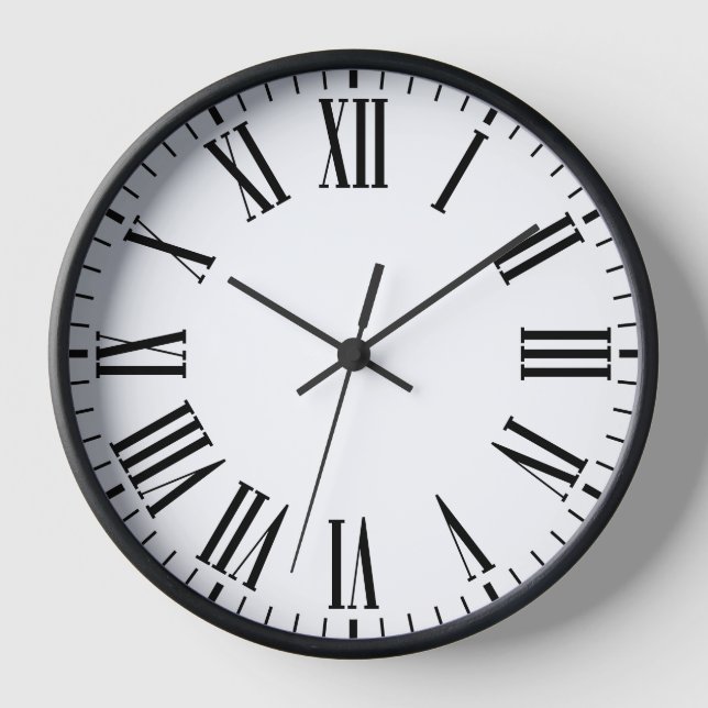 Elégante horloge murale numérique romaine ⏳ classi (Recto)