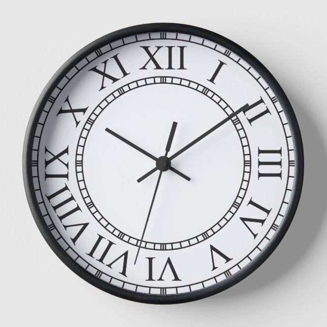 Elégante horloge murale numérique romaine ⏳ classi (Recto)