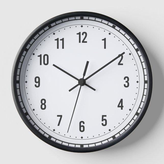 🕰️ Élégante horloge murale numérique romaine noir (Recto)