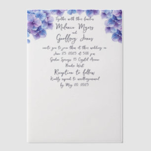 Elégante Hydrangea Mariage Vellum Invitation
