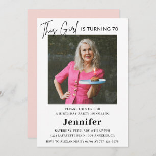 Elégante invitation à 70e anniversaire Photo Moder