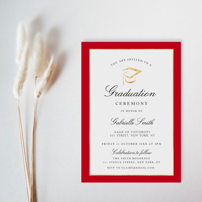 Élégante invitation à la cérémonie de remise des d (Créateur téléchargé)
