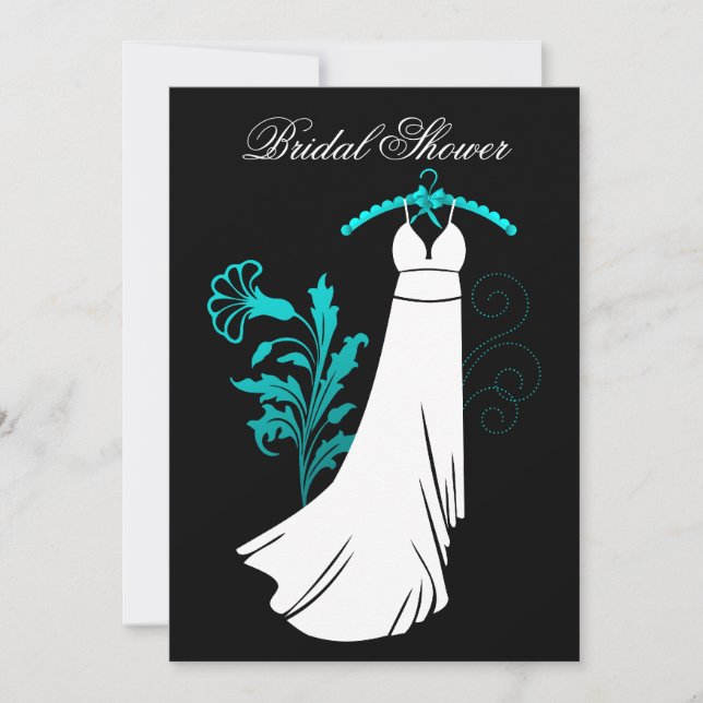 Elégante invitation à la douche nuptiale (Devant)