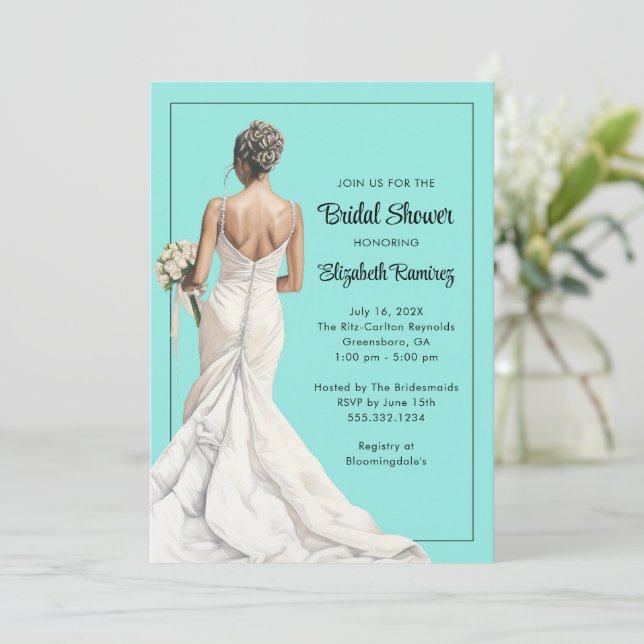 Elégante invitation à la douche nuptiale (Debout devant)