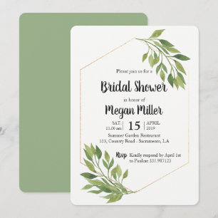 Elégante invitation à la douche nuptiale