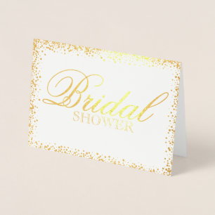 Elégante invitation à la douche nuptiale or