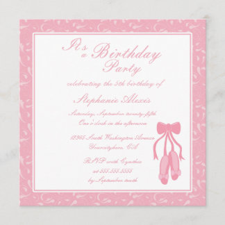 Elégante invitation à la fête d'anniversaire des p