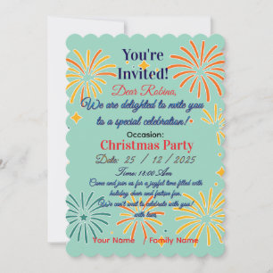 Élégante invitation à la fête de Noël