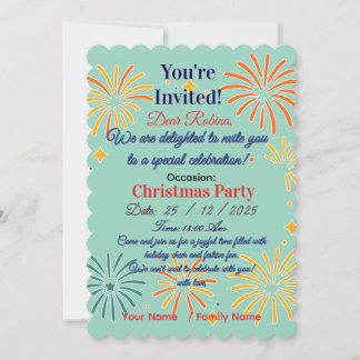 Élégante invitation à la fête de Noël