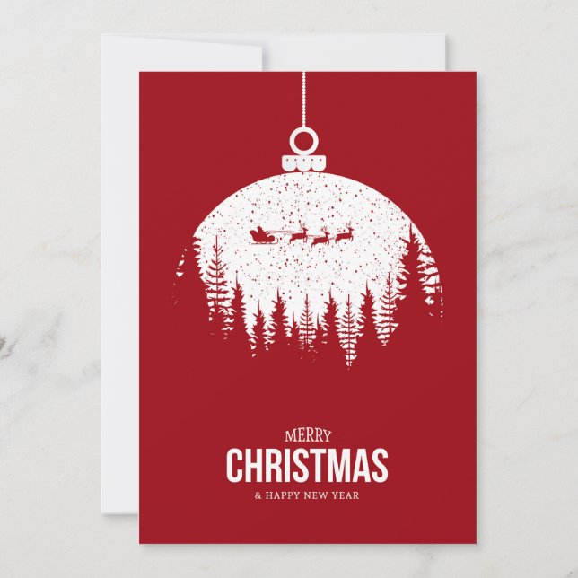 Élégante invitation à la fête de Noël (Dos)