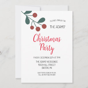 Élégante invitation à la fête de Noël