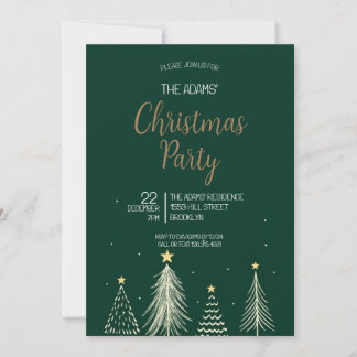 Élégante invitation à la fête de Noël