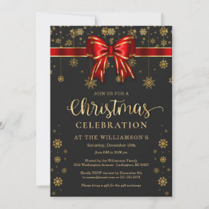 Élégante invitation à la fête de Noël familiale
