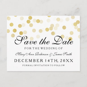 Élégante invitation à sauver la date avec paillett