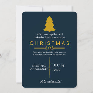 : Élégante invitation à un dîner de Noël