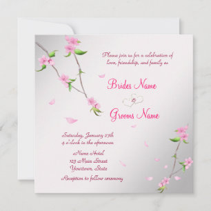 Elégante invitation à un mariage avec Sakura