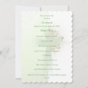 Elégante invitation Abstraite de la Croix Florale 