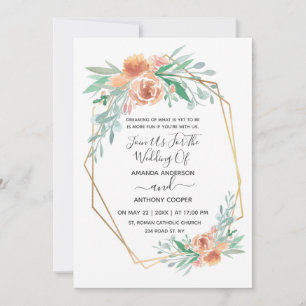 Elégante invitation aquarelle, rsvp & réception da