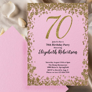 Élégante Invitation de 70e Anniversaire avec Séqui