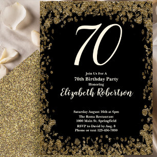 Élégante Invitation de 70e Anniversaire avec Séqui