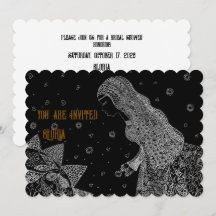 Élégante invitation de bapteme de mariage à ligne