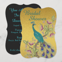 Élégante INVITATION DE DOUCHE BRIDAL Turquoise