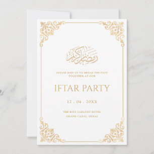 Élégante Invitation de Fête de Ramadan Iftar avec