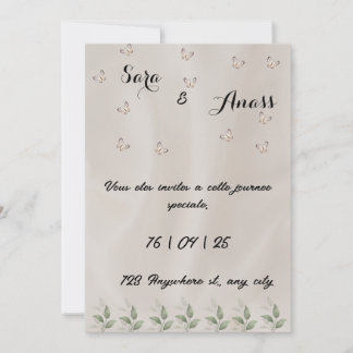 Elégante invitation de mariage