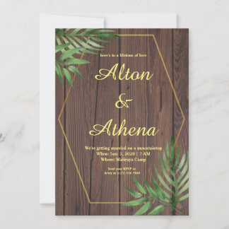 Elégante invitation de mariage à partir d'une phot