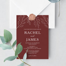 Élégante invitation de mariage botanique en terre