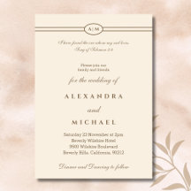 Élégante invitation de mariage chrétien avec verse