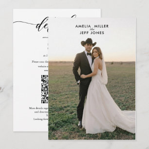 élégante invitation de mariage cow-boy rustique si