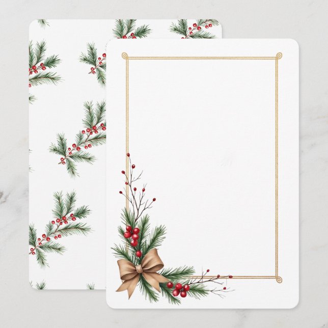 Élégante invitation de mariage de fêtes avec garni (Devant / Derrière)