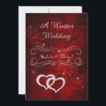 Élégante invitation de mariage d'hiver en argent r<br><div class="desc">Il s'agit d'une invitation de mariage d'hiver riche et élégante avec les prénoms de mariée et de mariée en argent dans un cadre argenté orné. Un chevauchement des coeurs argentés et un spray d'étoiles argentées complètent l'avant. Les images et le texte gris argenté sont placés sur un arrière - plan...</div>
