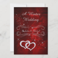 Élégante invitation de mariage d'hiver en argent r