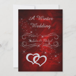 Élégante invitation de mariage d'hiver en argent r