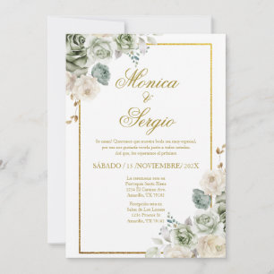 Elégante invitation de mariage en espagnol