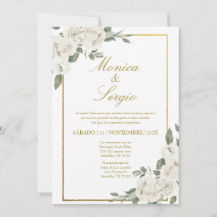 Elégante invitation de mariage en espagnol