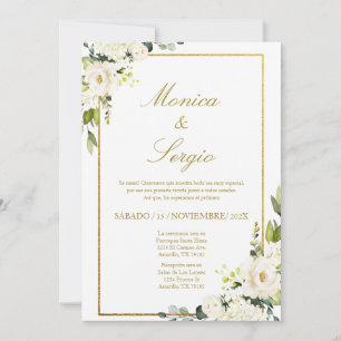 Elégante invitation de mariage en espagnol