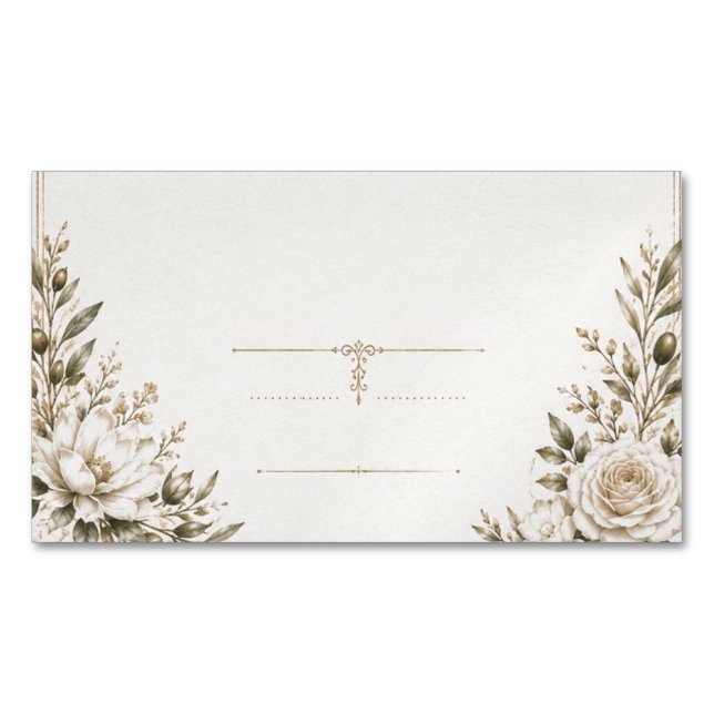 Élégante invitation de mariage en ivoire avec cham (devant)